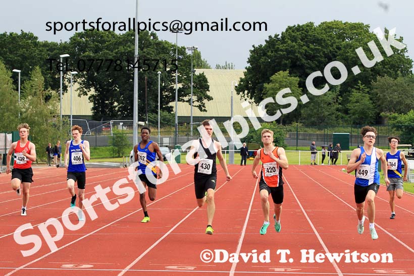 Mens under-17s 200 metres, 2023 Northern Under-13s, Under-15s and Under-17s, Middlesbrough.  Photo: David T. Hewitson/Sports for All Pics